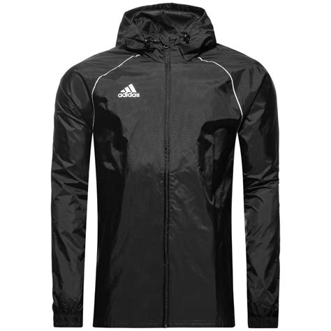 adidas core 18 regenjacke schwarz weiss|Adidas Core 18 Rainjacket black/white .